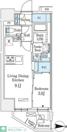 アヴァンカーサ町屋の物件間取画像